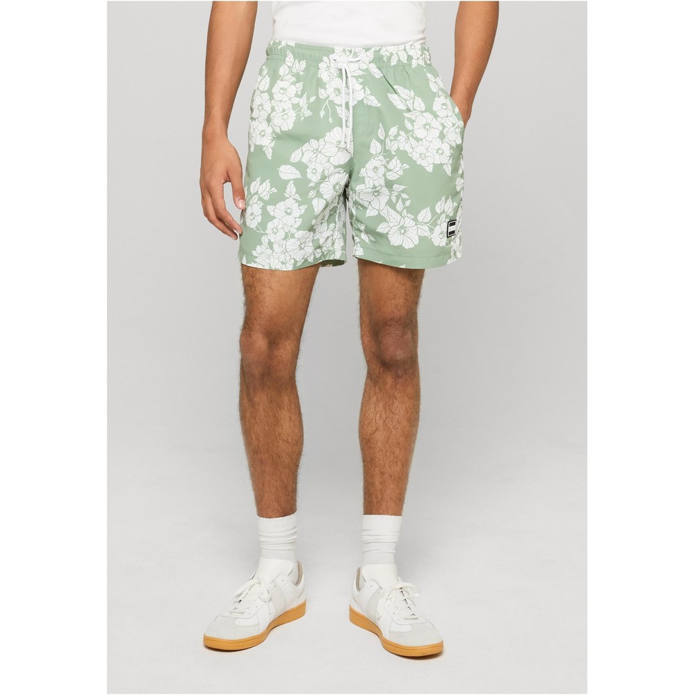 Urban Classics - Pattern Maillot de bain - Vert/Blanc